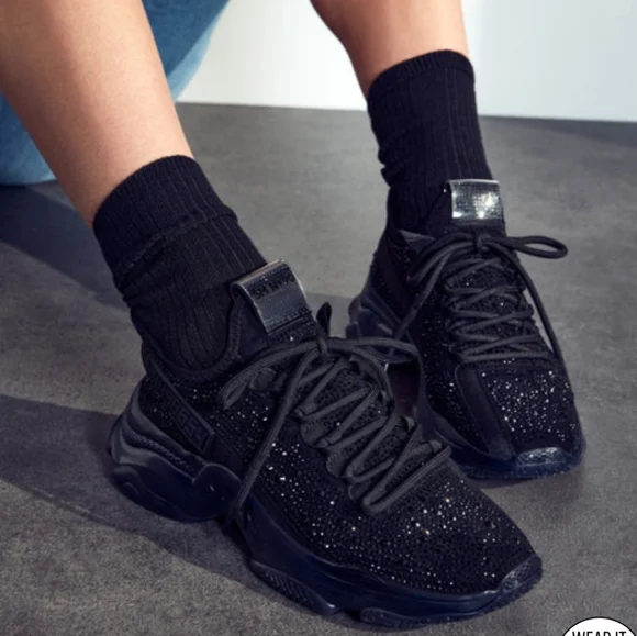 Steve Madden Rhinestone Sneakers - Picture 2 of 12